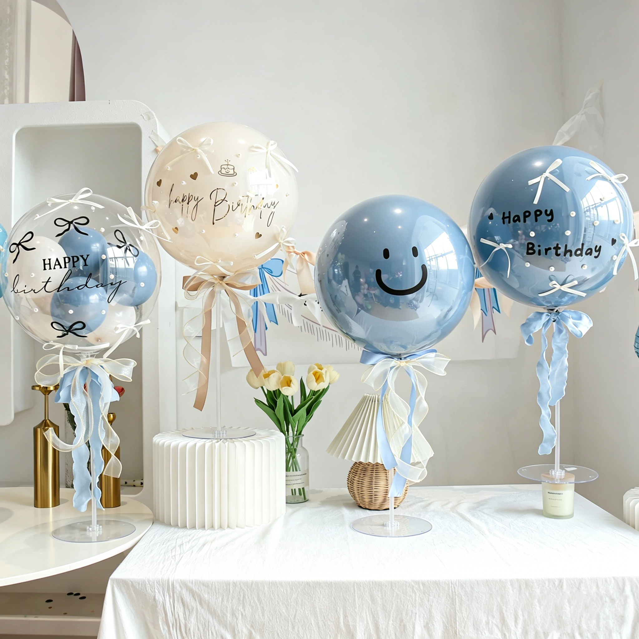 Flowerva French Romantic Birthday Balloon Table Decoration Party Ornament