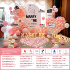 Flowerva Indoor Marriage Proposal Scene Decoration Balloon Set