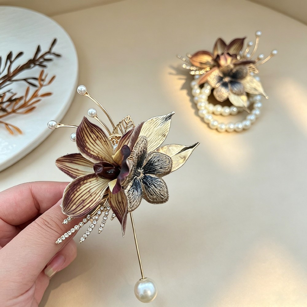 Brown Orchid Boutonnière