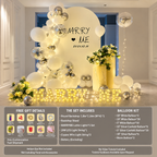 Flowerva Romantic Proposal & Valentine’s Day Confession Balloon Kit with Custom KT Backdrop Decor