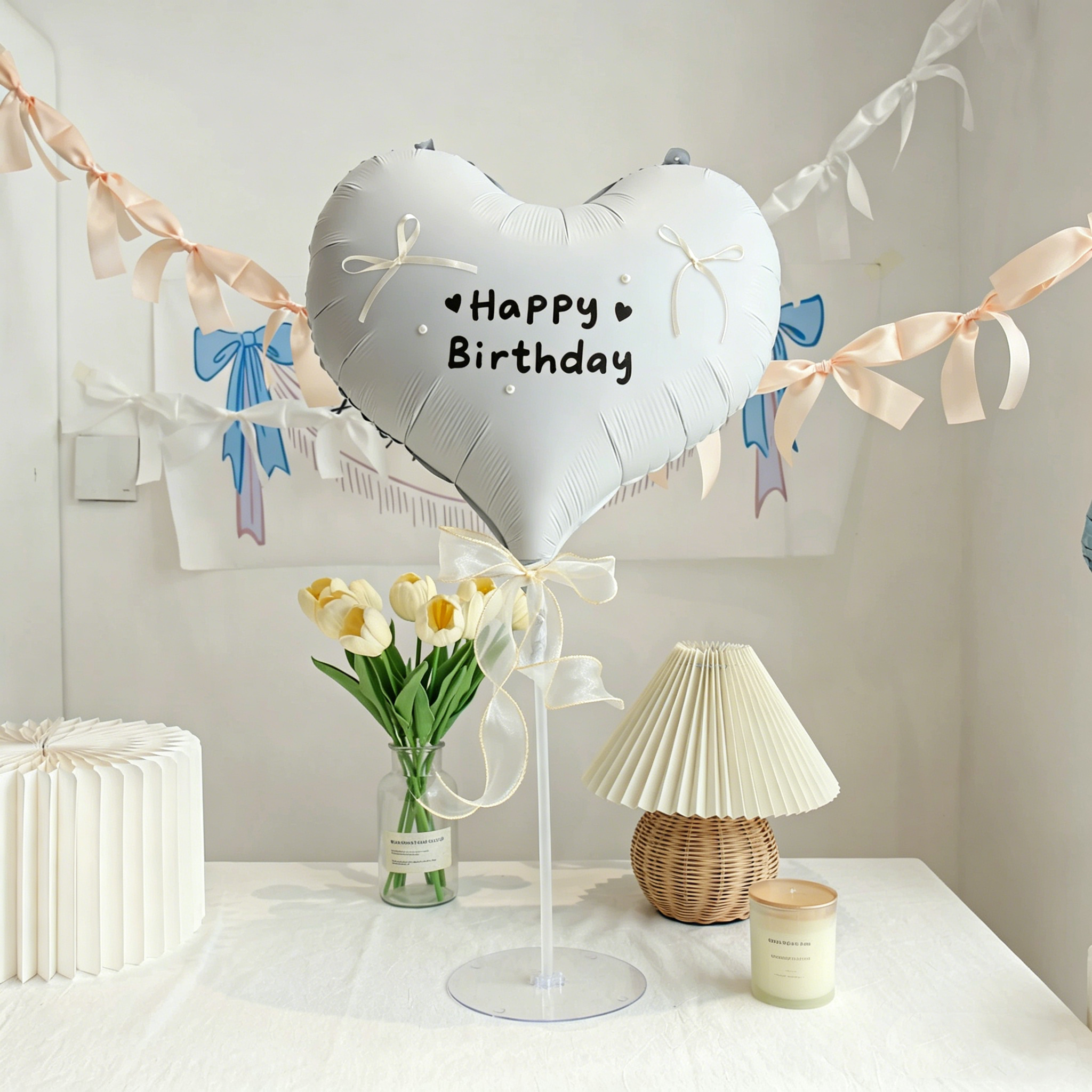 Flowerva French Romantic Birthday Balloon Table Decoration Party Ornament