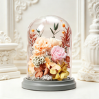 Flowerva Dome Preserved Floral Arrangement Premium Decor