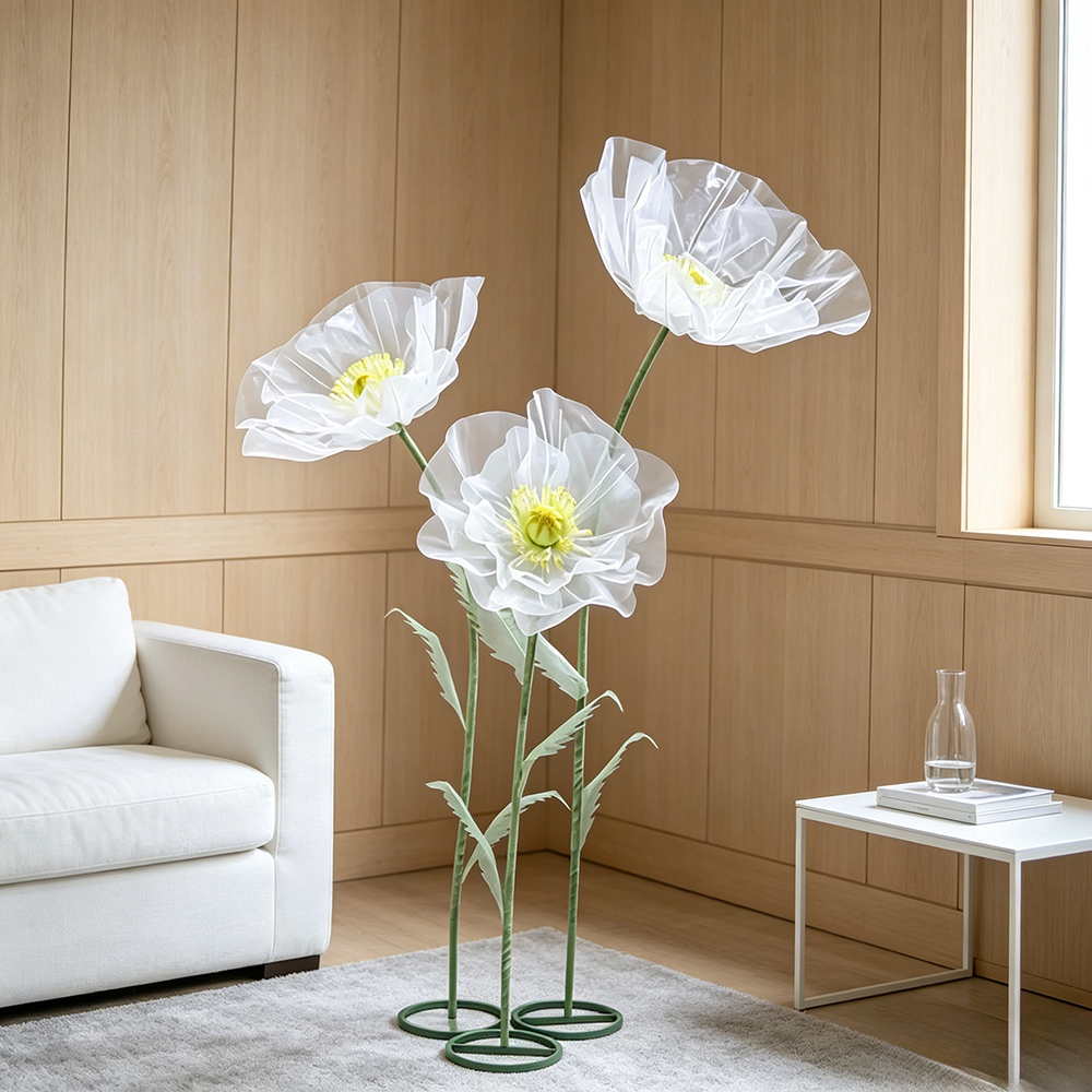 Flowerva Sheer Petal Sculpture Premium Decor