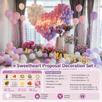 Flowerva Romantic Pink Balloon Set for Proposal & Confession Decoration