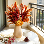 Flowerva Textured Everlasting Vase Arrangement Premium Decor