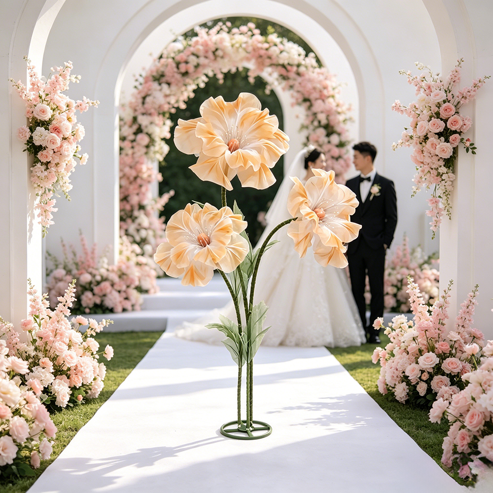 Flowerva Sheer Standing Petal Sculpture Premium Decor