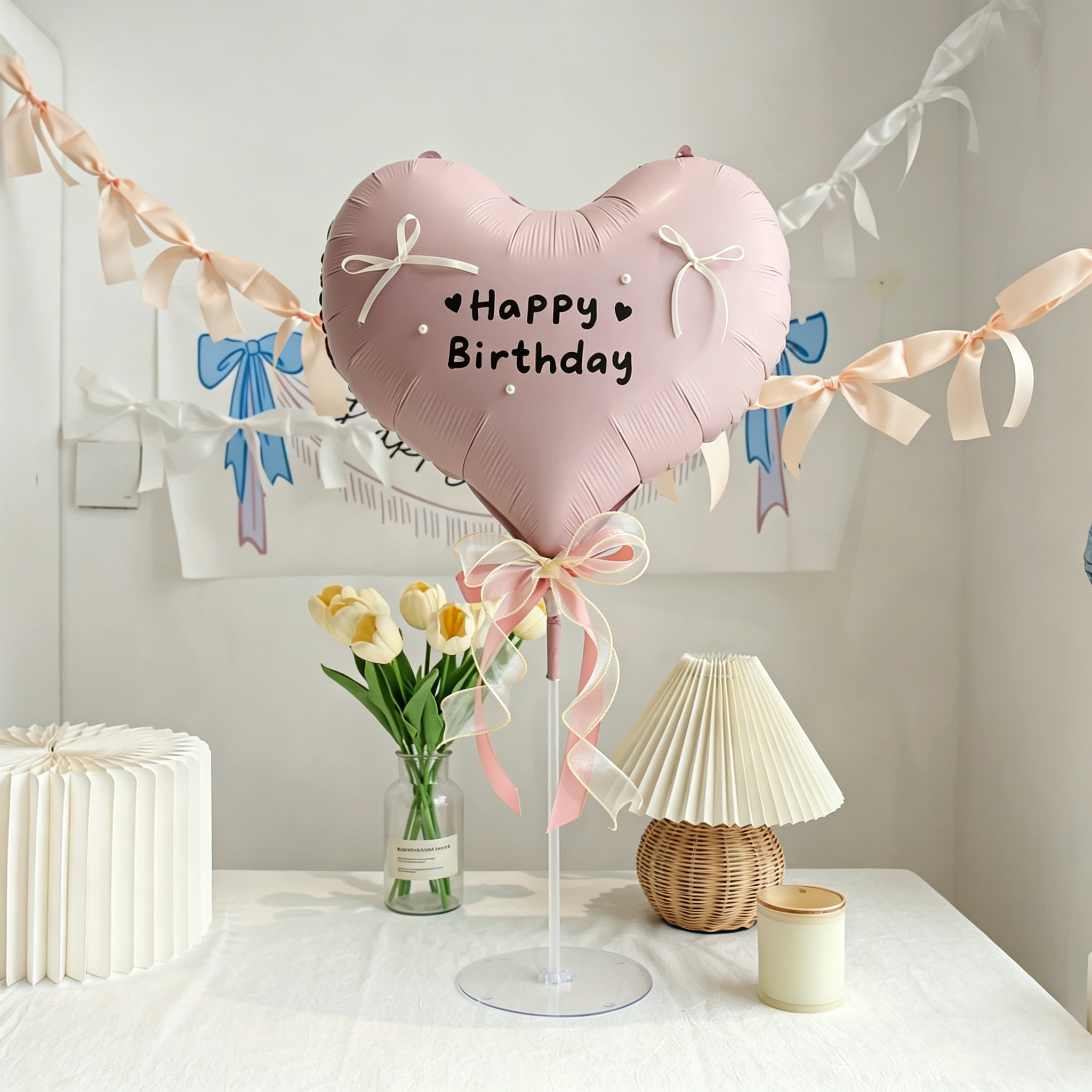Flowerva French Romantic Birthday Balloon Table Decoration Party Ornament