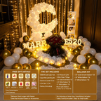 Flowerva Romantic Balloon Decor Kit for Proposal & Confession