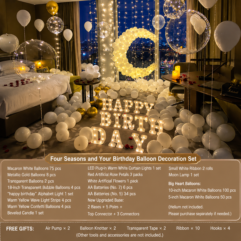 Flowerva Proposal & Confession & Birthday Scene Decoration Balloon Set