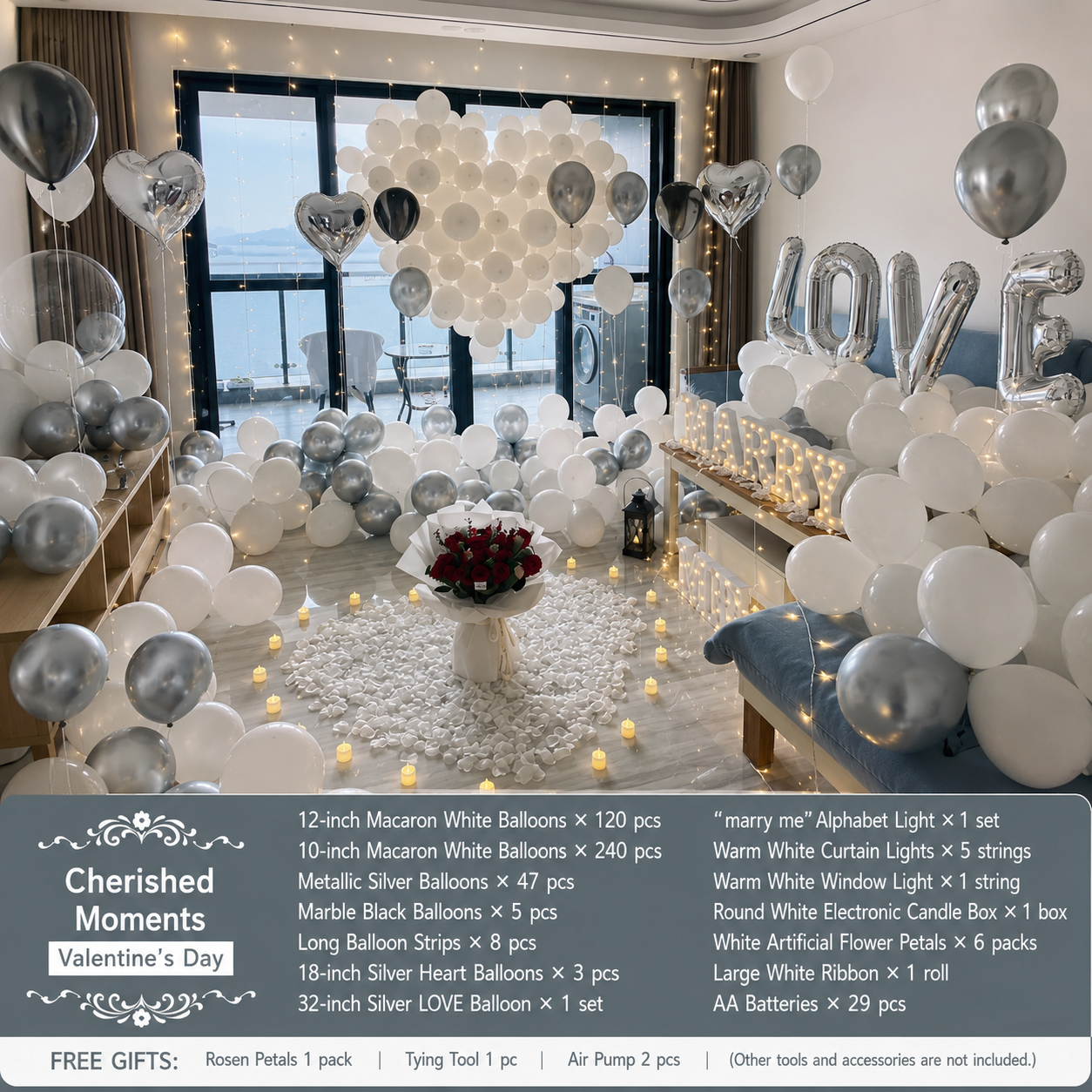 Flowerva Proposal & Confession & Birthday Scene Decoration Balloon Set