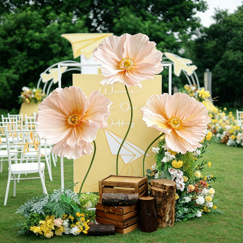 Flowerva Ethereal Crepe Paper Poppy Art Installation