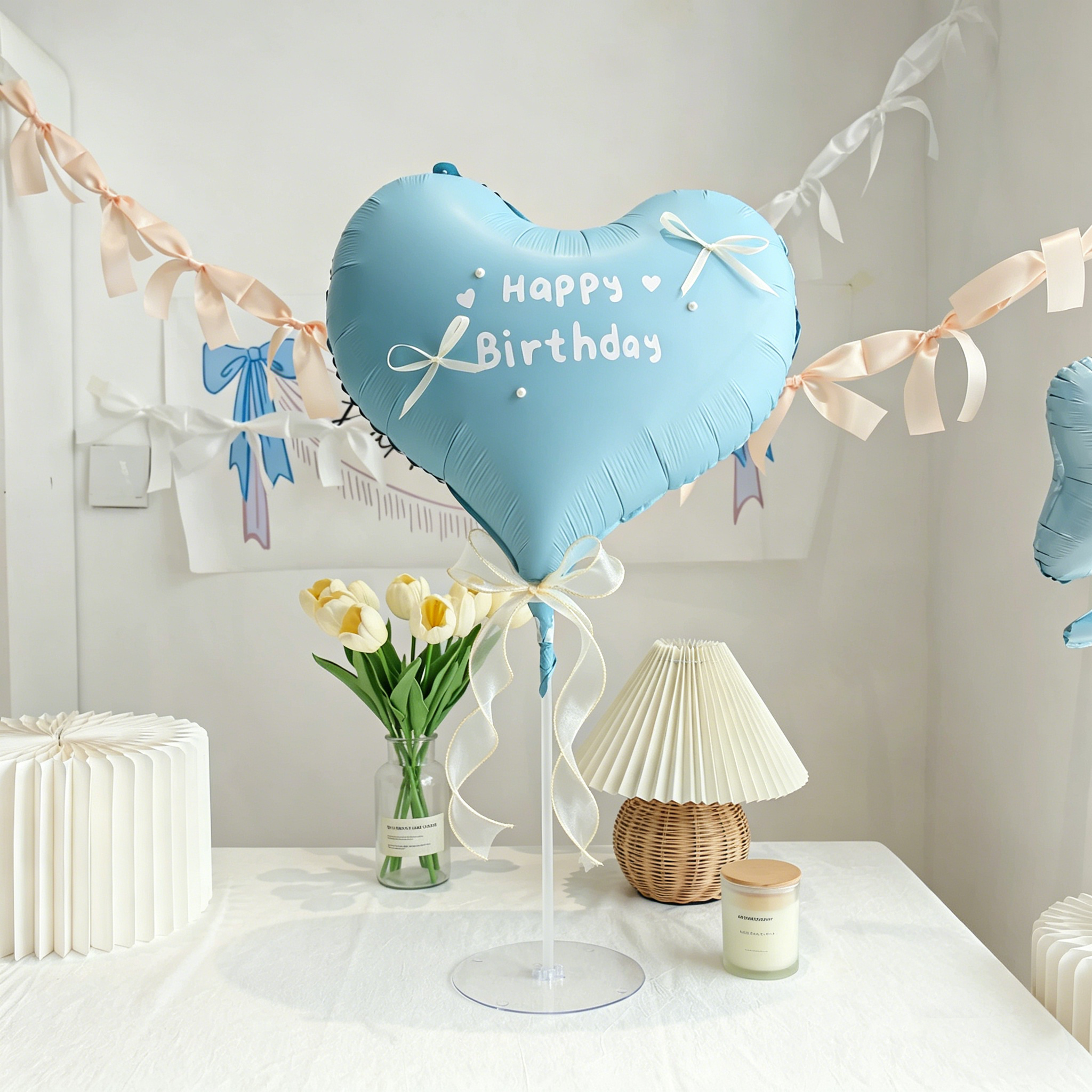 Flowerva French Romantic Birthday Balloon Table Decoration Party Ornament