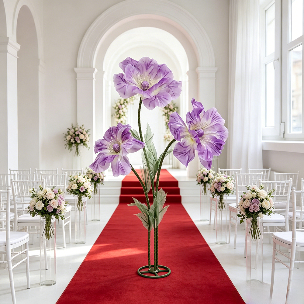 Flowerva Sheer Standing Petal Sculpture Premium Decor