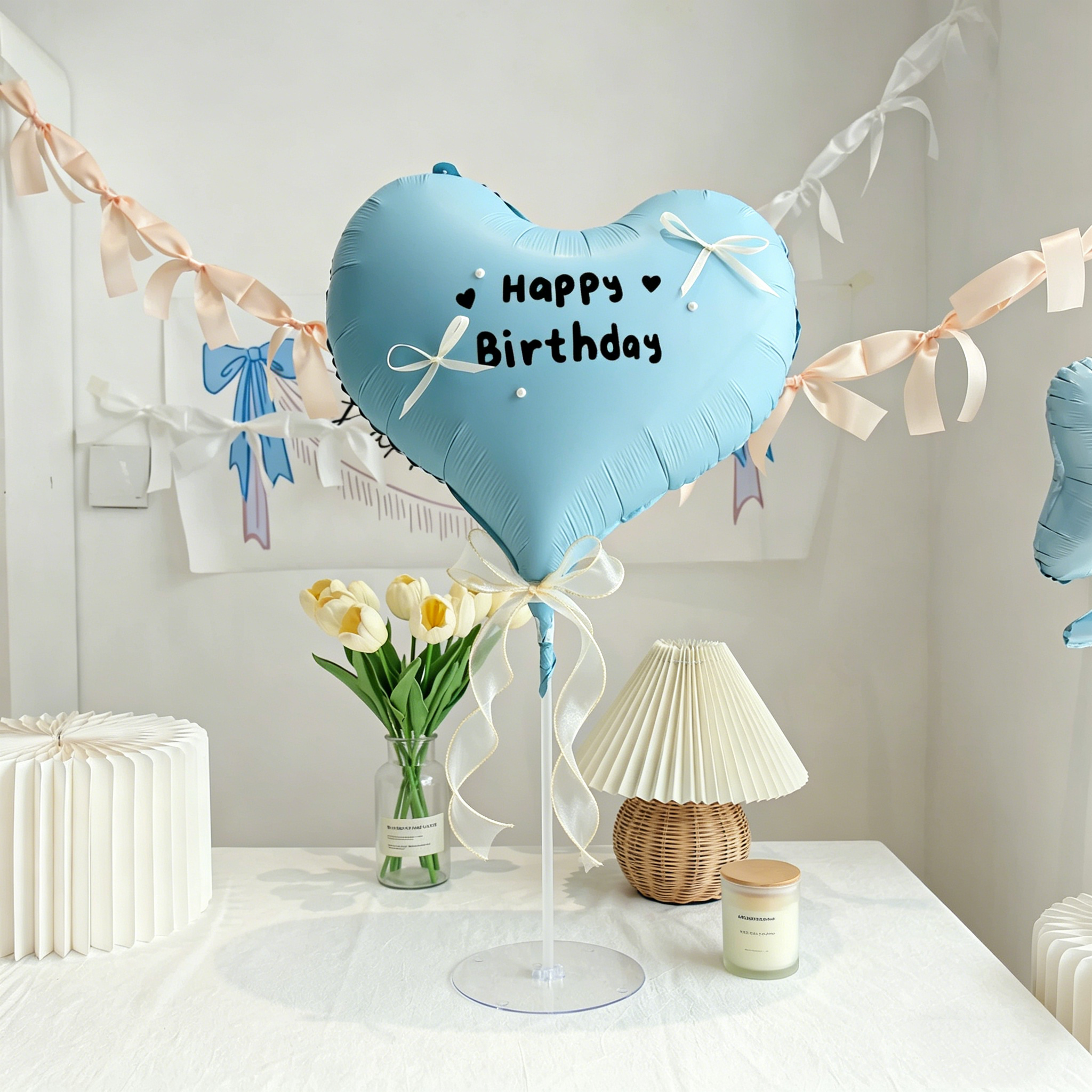 Flowerva French Romantic Birthday Balloon Table Decoration Party Ornament