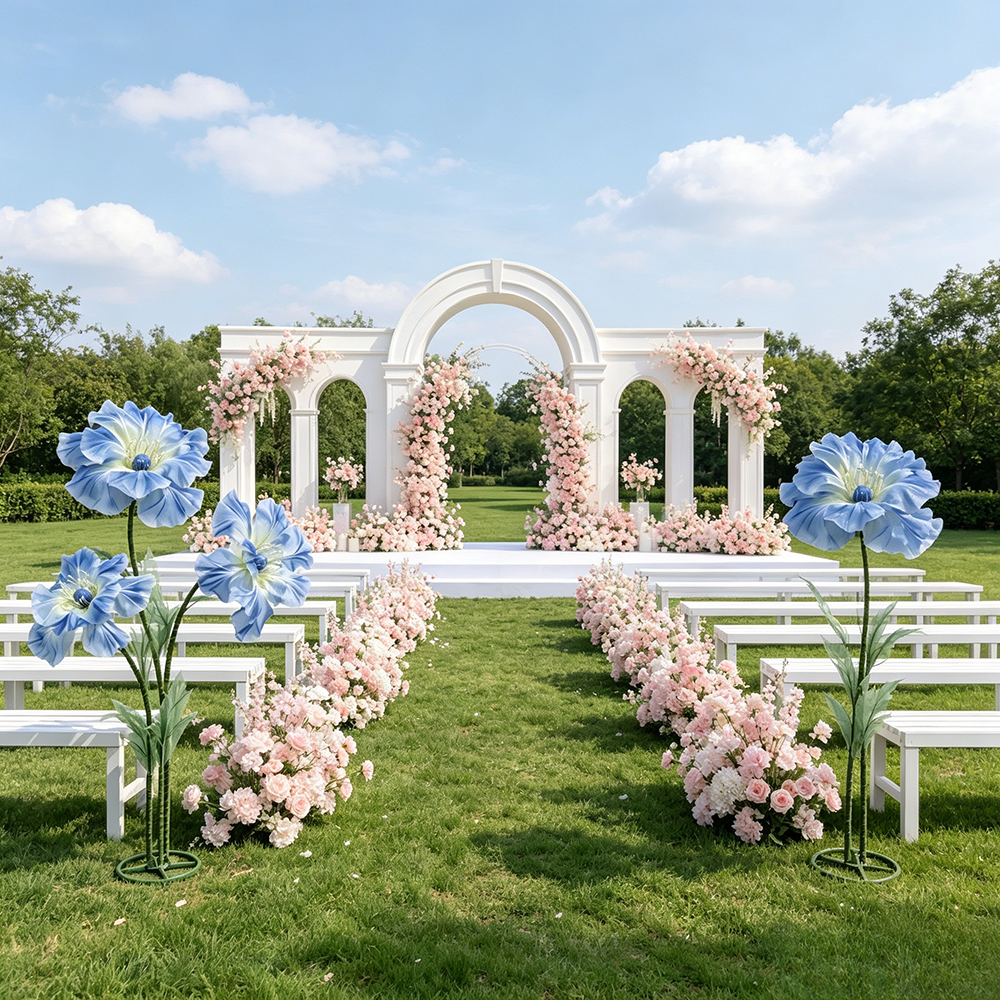 Flowerva Sheer Standing Petal Sculpture Premium Decor