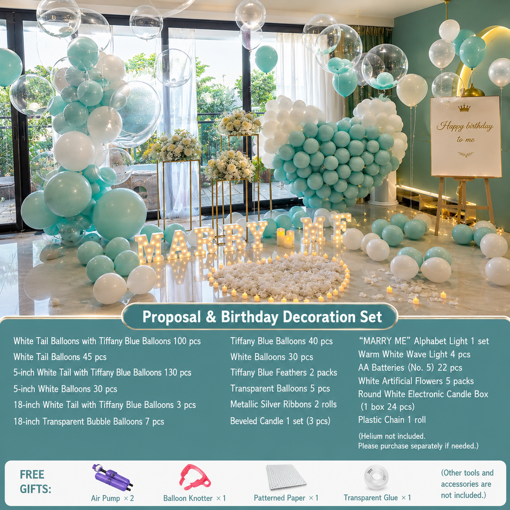 Flowerva Proposal & Confession & Birthday Scene Decoration Balloon Set
