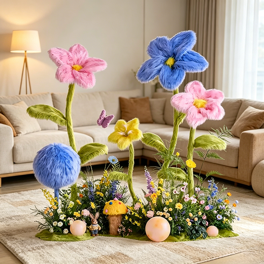 Flowerva Fuzzy Whimsy Aisle Flower Wedding Decoration
