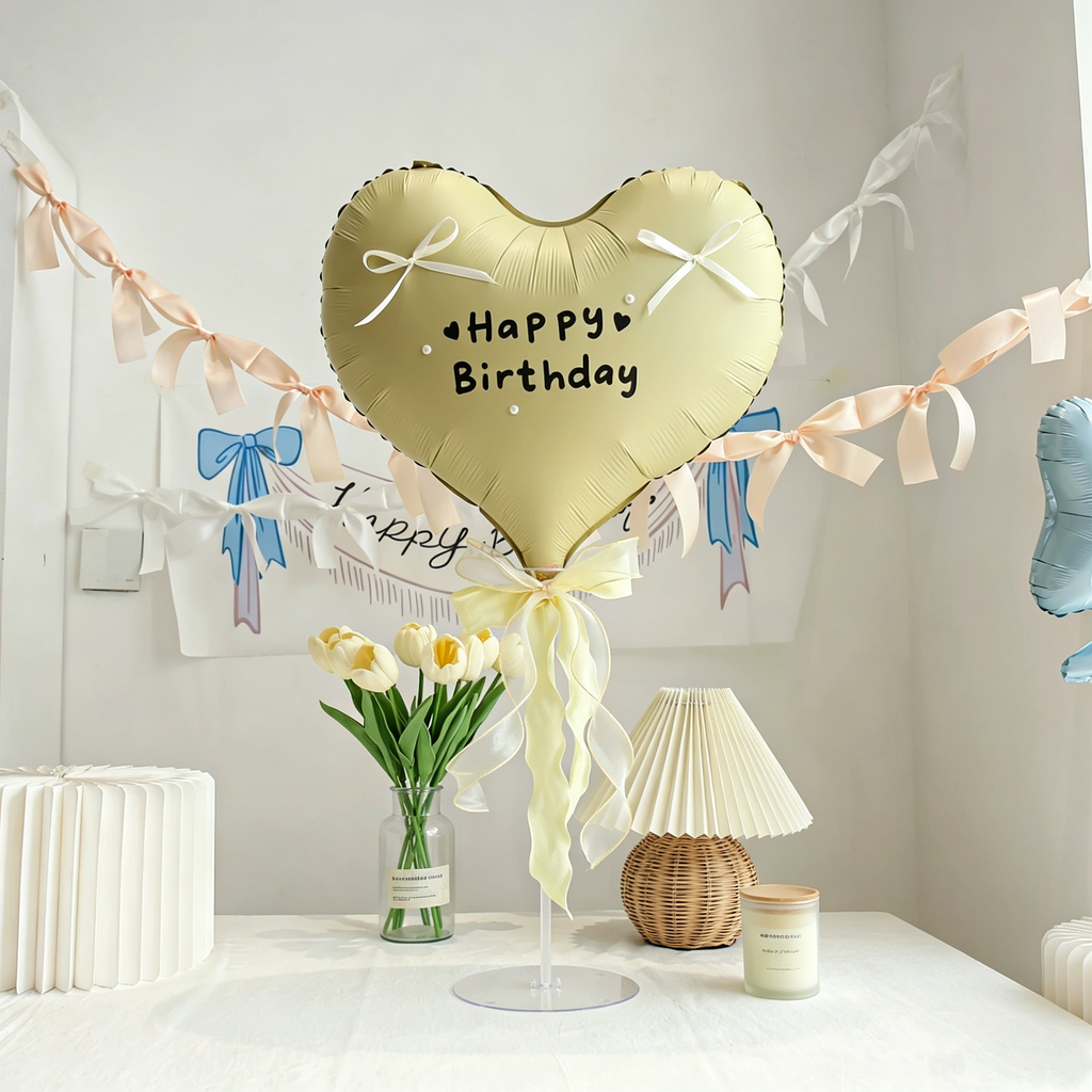 Flowerva French Romantic Birthday Balloon Table Decoration Party Ornament