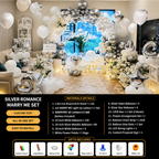 Flowerva Indoor Marriage Proposal Scene Decoration Balloon Set
