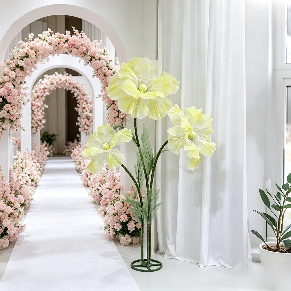 Flowerva Sheer Standing Petal Sculpture Premium Decor