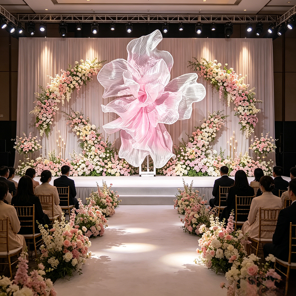 Flowerva Gradient Veil Form Art Installation (Without Base)