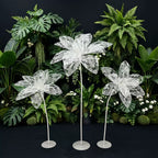 Flowerva Transparent Bloom Monolith Premium Decor
