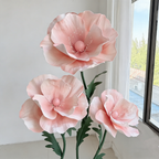 Flowerva Luminous Poppy Coral Pink Premium Flower