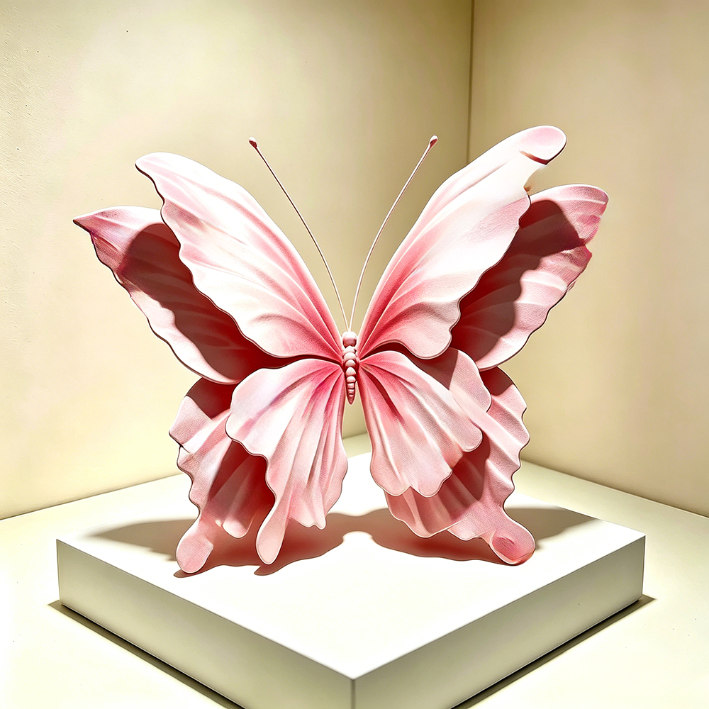Acento artístico de mariposa etérea Flowerva