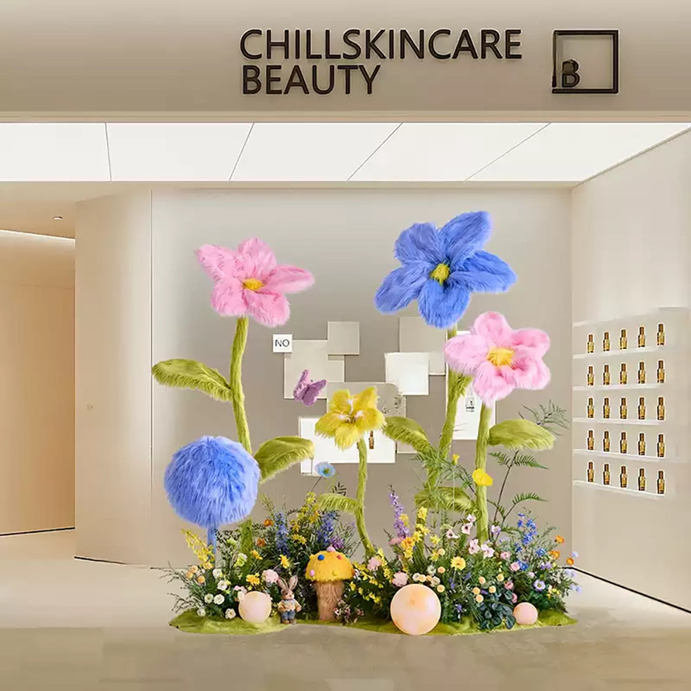 Flowerva Fuzzy Whimsy Aisle Flower Wedding Decoration