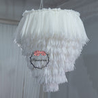 Flowerva Ethereal Feather Chandelier Wedding Decor
