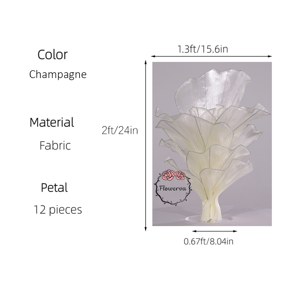 Flowerva Airy Champagne Veil Eternal Table Flower