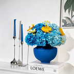 Flowerva Hydrangea Textured Vase Arrangement Premium Decor