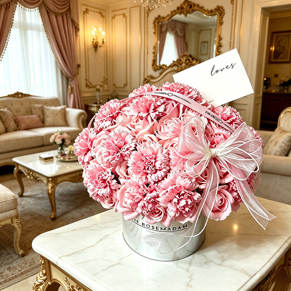 Flowerva Preserved Bloom Hug Bucket Premium Decor