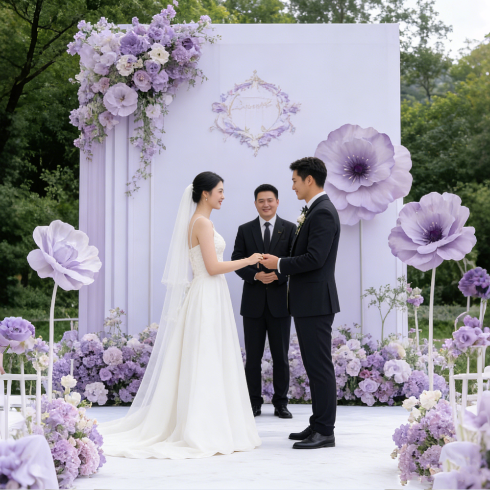 Flowerva Luminous Poppy Purple Premium Flower