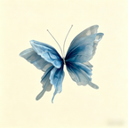 Flowerva Delicate Blue Drift Art Accent