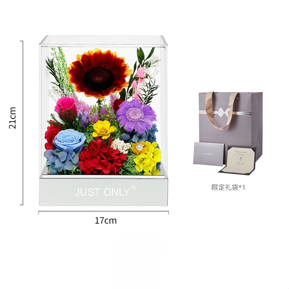 Flowerva Radiant Bloom Acrylic Display Premium Decor