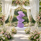 Flowerva Retro Purple Fan Shaped Wedding Decoration