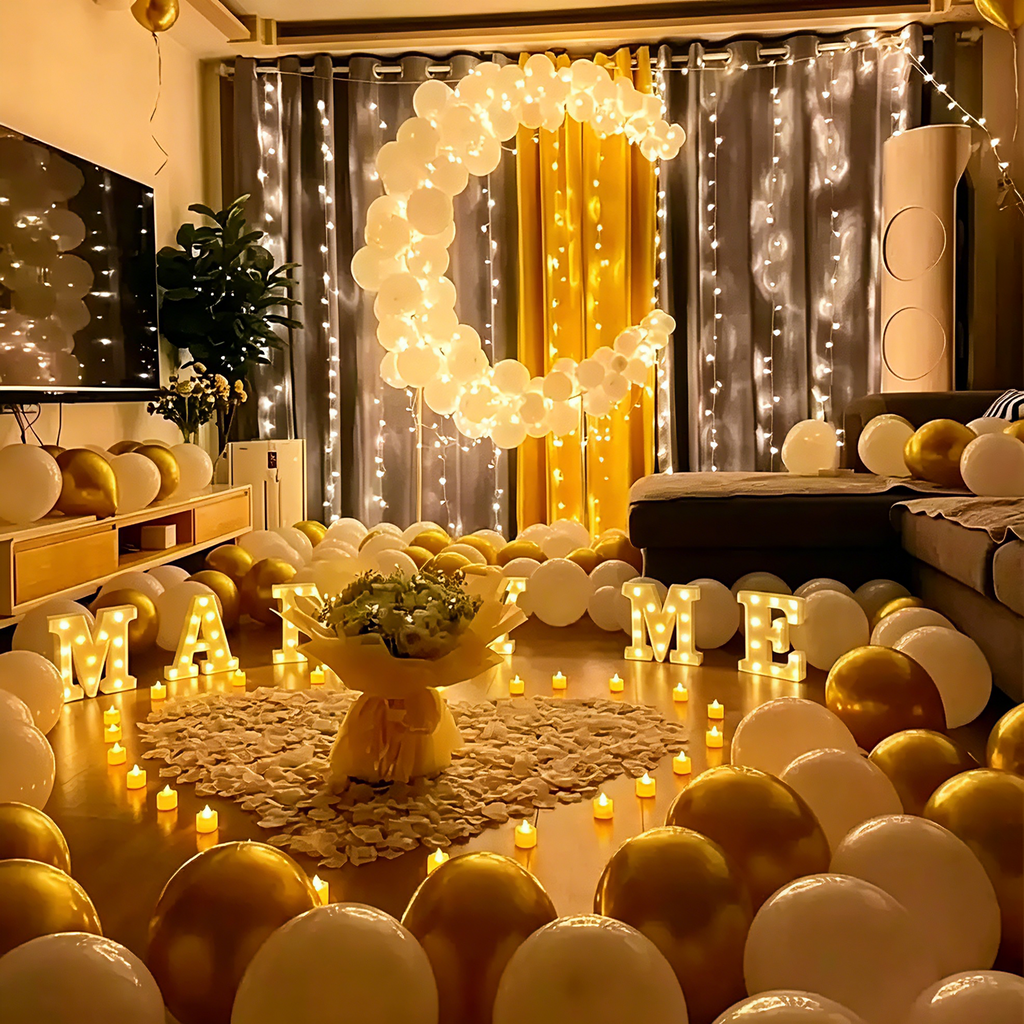 Flowerva Proposal & Confession & Birthday Scene Decoration Balloon Set