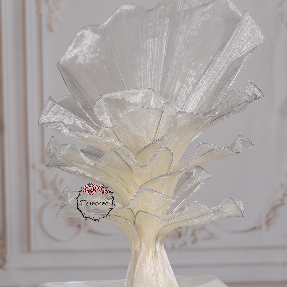 Flowerva Airy Champagne Veil Eternal Table Flower