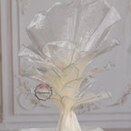 Flowerva Airy Champagne Veil Eternal Table Flower