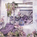 Flowerva Purple Crinkle Contour Premium Decor