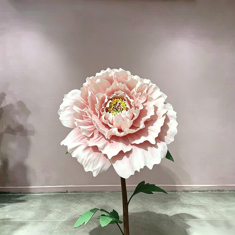 Flowerva Champagne Peony Opulence Chroma Sculptural Premium Decor
