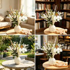 Flowerva Minimalist Everlasting Vase Arrangement Premium Decor