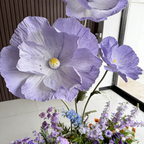 Flowerva Luxe Couture Ruffled Poppy Purple Art Installation