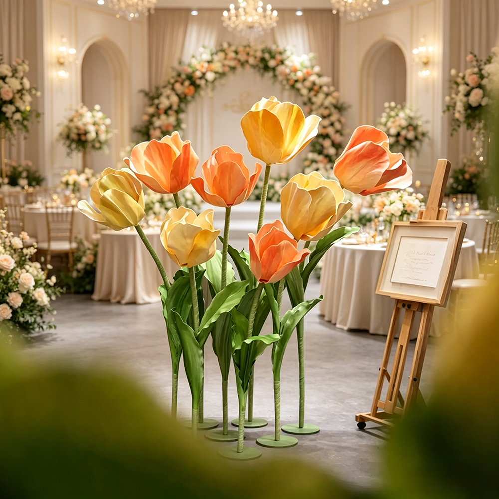 Flowerva Tulip Harmony Cluster Premium Decor—Set B