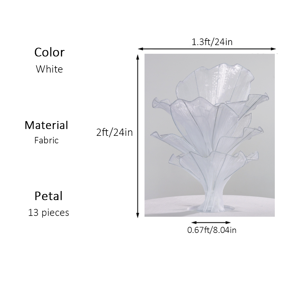 Flowerva Airy White Veil Eternal Table Flower