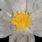 Flowerva Sheer Fabric White Daisy Decor