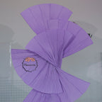 Flowerva Retro Purple Fan Shaped Wedding Decoration