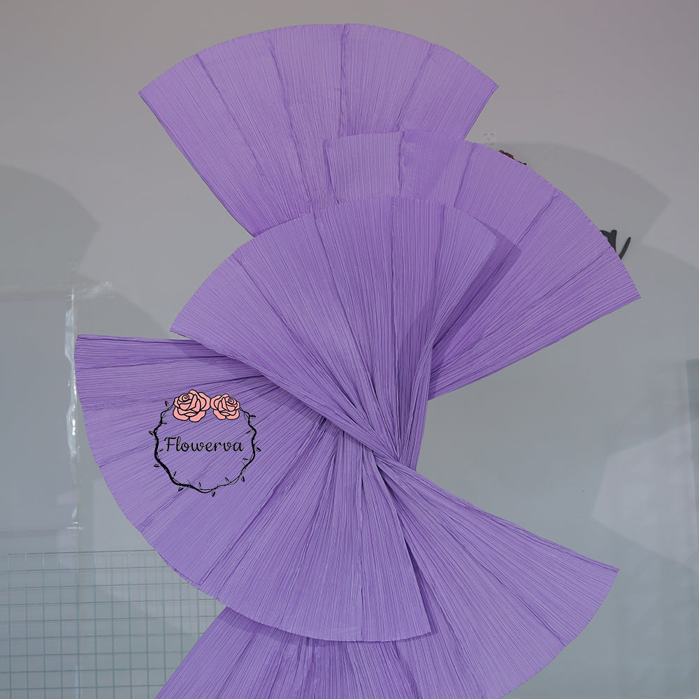Flowerva Retro Purple Fan Shaped Wedding Decoration