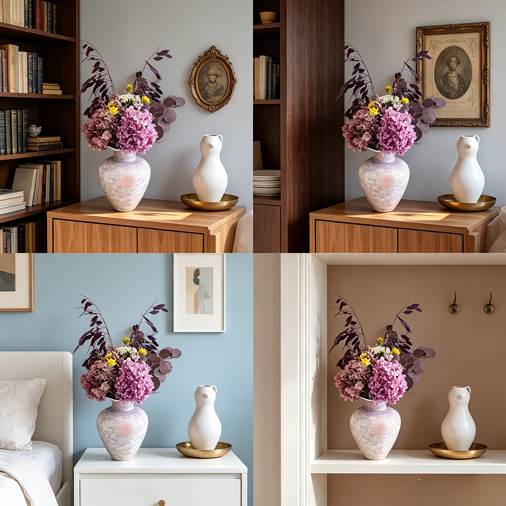 Flowerva Zen Everlasting Vase Arrangement Premium Decor